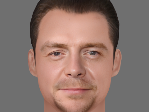 Simon Pegg Head - Low poly head for game 3D मॉडल