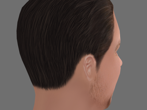 Simon Pegg Head - Low poly head for game Modello 3D