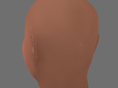 Ving Rhames Head - Low poly head for game 3D 모델