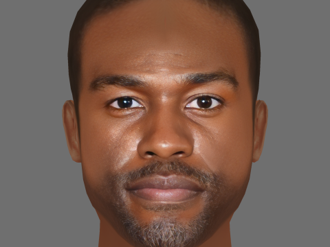 Yahya Abdul-Mateen II Head - Low poly head for game 3D मॉडल