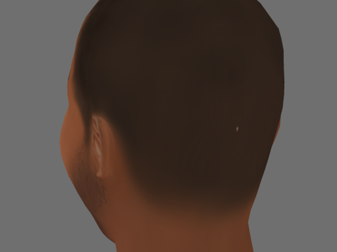Yahya Abdul-Mateen II Head - Low poly head for game Model 3D