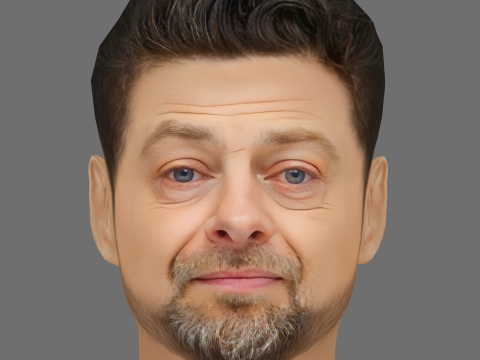 Andy Serkis Head - Low poly head for game 3D Model