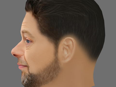 Andy Serkis Head - Low poly head for game 3D-Modell