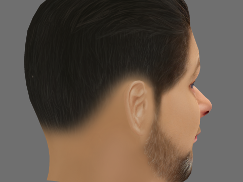 Andy Serkis Head - Low poly head for game 3D-Modell