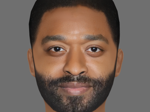 Chiwetel Ejiofor Head - Low poly head for game 3D मॉडल