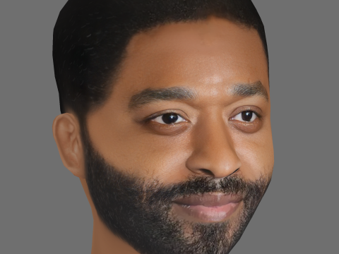Chiwetel Ejiofor Head - Low poly head for game 3D Modell
