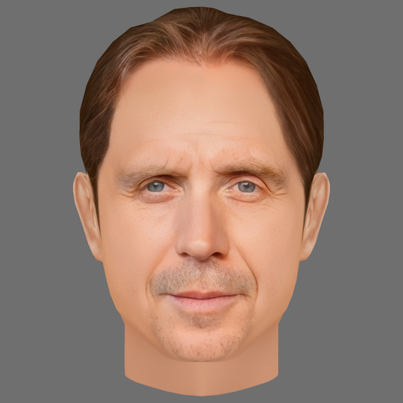 Rhys Ifans Head - Low poly head for game 3D Model .c4d .max .obj .3ds .fbx .stl .blend