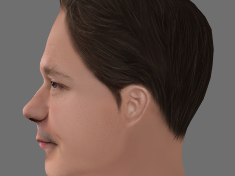 Stephen Graham Head - Low poly head for game Modelo 3D