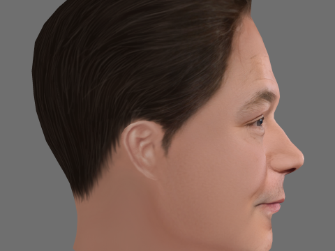 Stephen Graham Head - Low poly head for game Modelo 3D