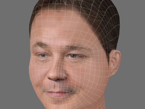Stephen Graham Head - Low poly head for game Modelo 3D