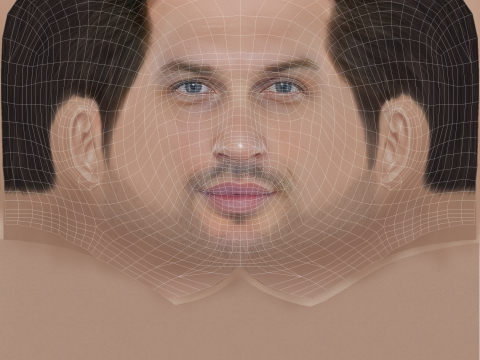 Tom Hardy Head - Low poly head for game 3D Model