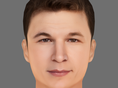 Alec Utgoff Head - Low poly head for game 3D मॉडल
