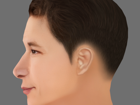 Alec Utgoff Head - Low poly head for game Modelo 3D