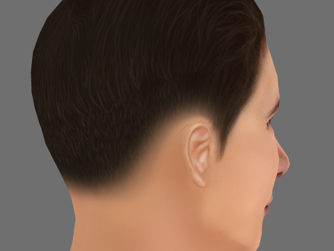 Alec Utgoff Head - Low poly head for game Modelo 3D