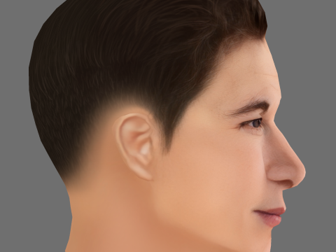 Alec Utgoff Head - Low poly head for game Modelo 3D