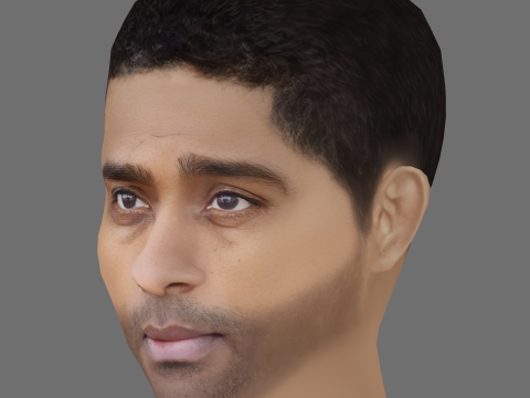 Alexander Karim Head - Low poly head for game Modelo 3D