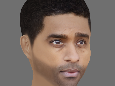 Alexander Karim Head - Low poly head for game Modelo 3D