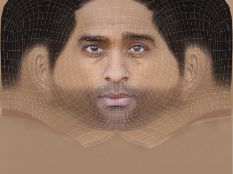 Alexander Karim Head - Low poly head for game Modelo 3D