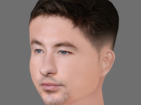 Barry Keoghan Head - Low poly head for game Model 3D