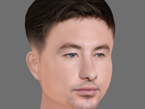 Barry Keoghan Head - Low poly head for game Model 3D