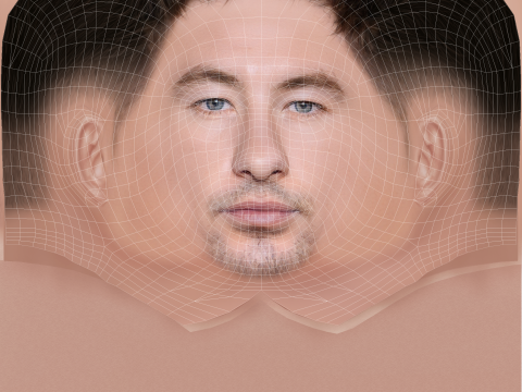 Barry Keoghan Head - Low poly head for game Model 3D
