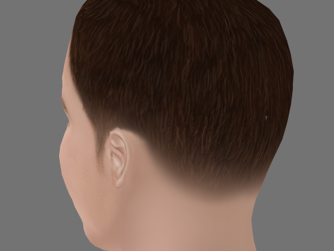 Fred Hechinger Head - Low poly head for game 3D 모델