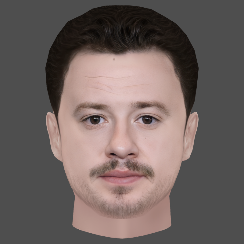 Joseph Quinn Head - Low poly head for game 3Dモデル .c4d .max .obj .3ds .fbx .stl .blend