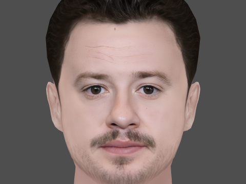 Joseph Quinn Head - Low poly head for game 3D मॉडल