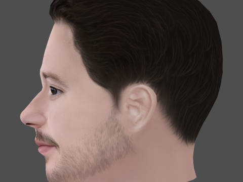 Joseph Quinn Head - Low poly head for game 3Dモデル