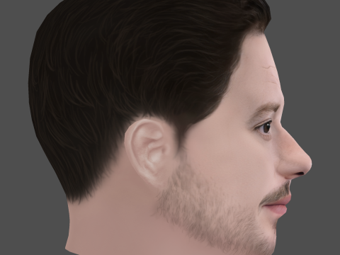 Joseph Quinn Head - Low poly head for game 3Dモデル