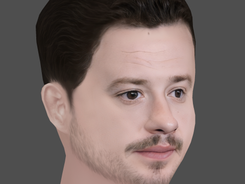 Joseph Quinn Head - Low poly head for game 3Dモデル