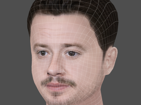 Joseph Quinn Head - Low poly head for game 3Dモデル