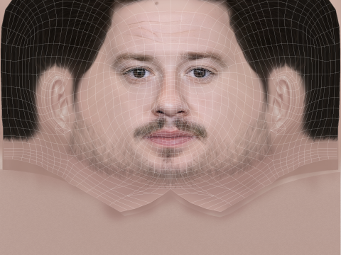 Joseph Quinn Head - Low poly head for game 3Dモデル
