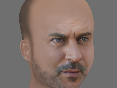 Lior Raz Head - Low poly head for game 3D Модель