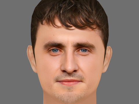 Paul Mescal Head - Low poly head for game 3D मॉडल
