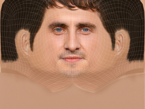 Paul Mescal Head - Low poly head for game Modèle 3D