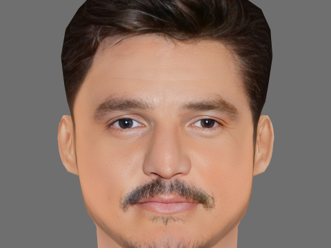 Pedro Pascal Head - Low poly head for game 3D मॉडल