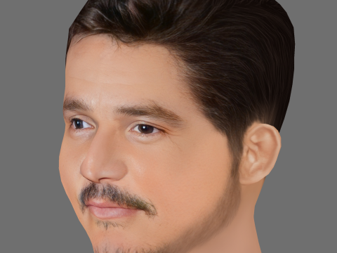 Pedro Pascal Head - Low poly head for game 3D Model