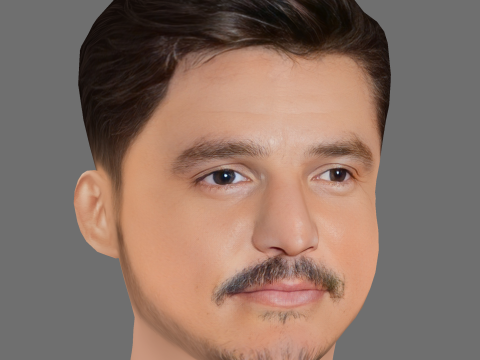 Pedro Pascal Head - Low poly head for game 3D Model