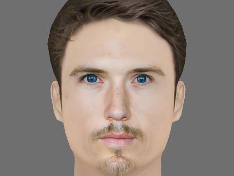 Spencer Treat Clark Head - Low poly head for game 3D मॉडल
