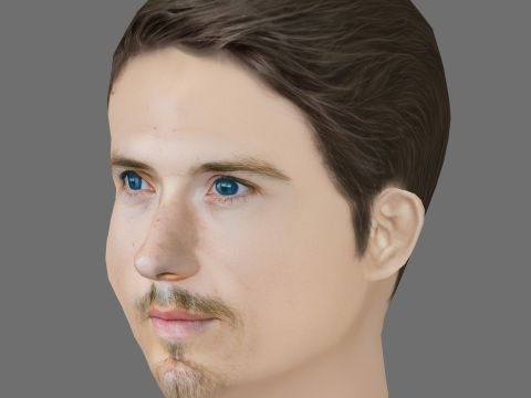 Spencer Treat Clark Head - Low poly head for game Modelo 3D