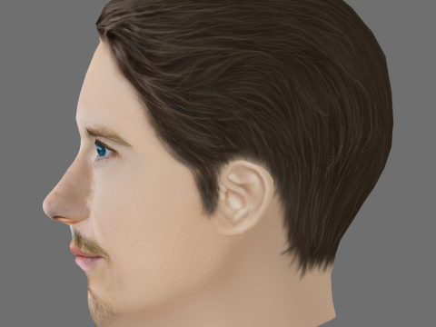 Spencer Treat Clark Head - Low poly head for game Modelo 3D