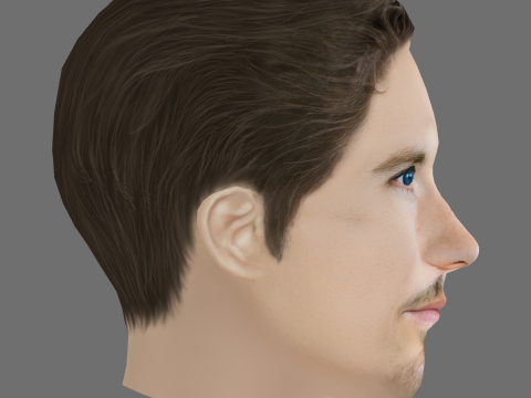 Spencer Treat Clark Head - Low poly head for game Modelo 3D