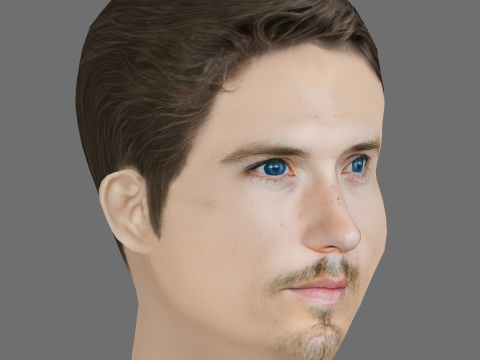 Spencer Treat Clark Head - Low poly head for game Modelo 3D