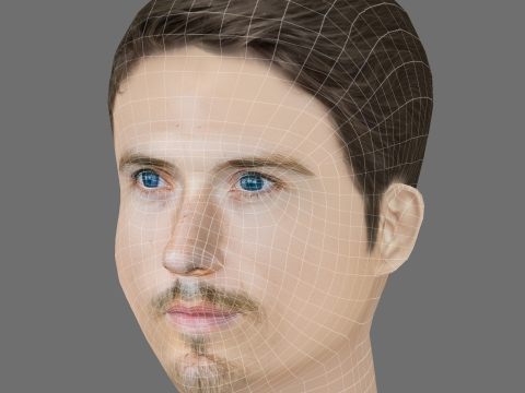 Spencer Treat Clark Head - Low poly head for game Modelo 3D