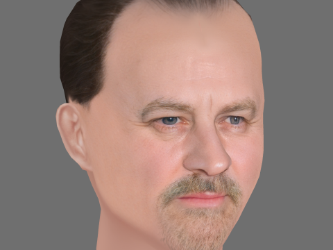Tim McInnerny Head - Low poly head for game Modèle 3D