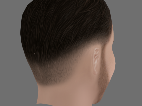 Aaron Taylor-Johnson Head - Low poly head for game 3D 모델