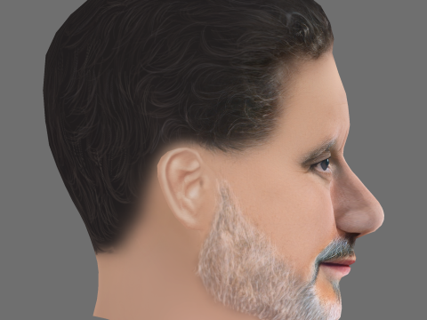 Al Nedjari Head - Low poly head for game Modelo 3D