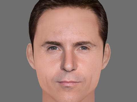 Alessandro Nivola Head - Low poly head for game 3D मॉडल