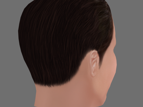 Alessandro Nivola Head - Low poly head for game Modelo 3D